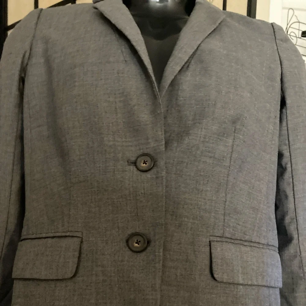 Source Unknown Gray Men's Two-Button Sport Coat